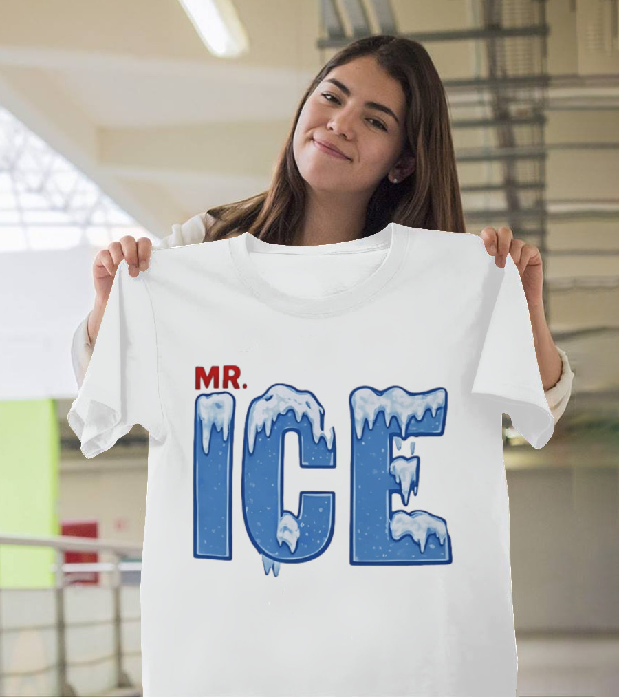 Mr ICE Snow Cover Icy Letters Frosty Winter T-Shirt