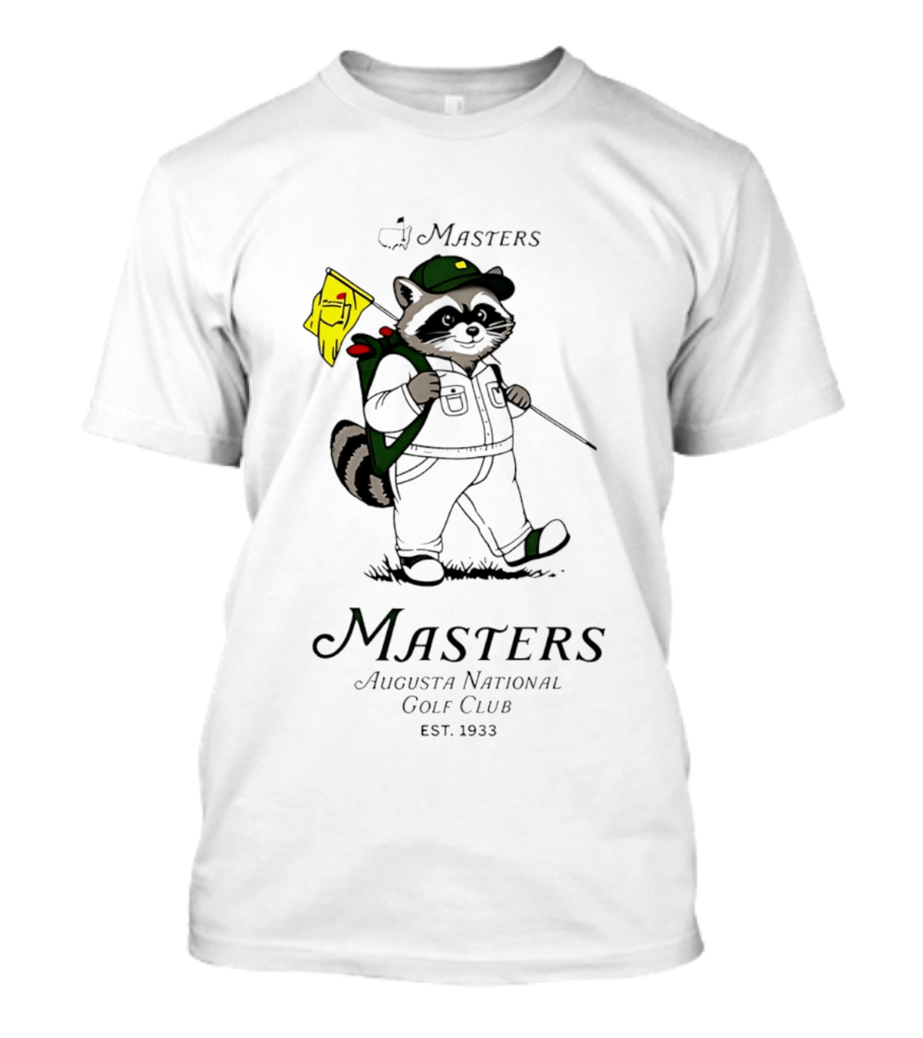 Masters Raccoon Augusta National Golf Club Est. 1933 T-Shirt