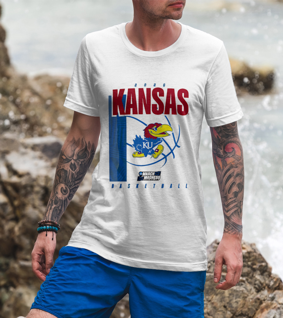 Kansas Jayhawks 2026 NCAA March Madness Basketball T-Shirt