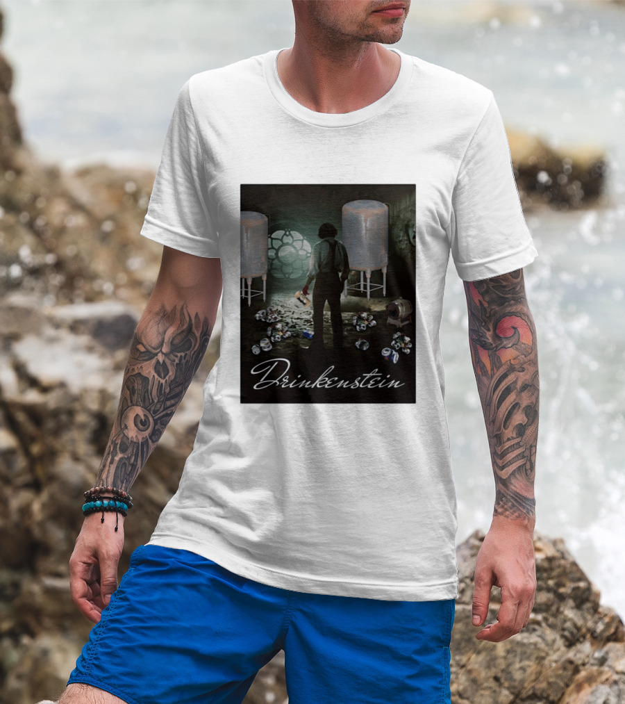 Drinkenstein Frankenstein Meme With Pile Of Soda Cans T-Shirt