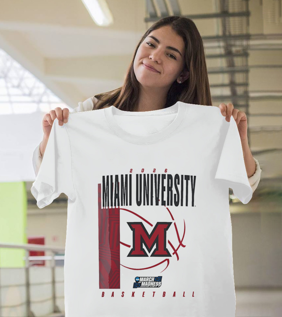 Miami University 2026 RedHawks March Madness Basketball T-Shirt