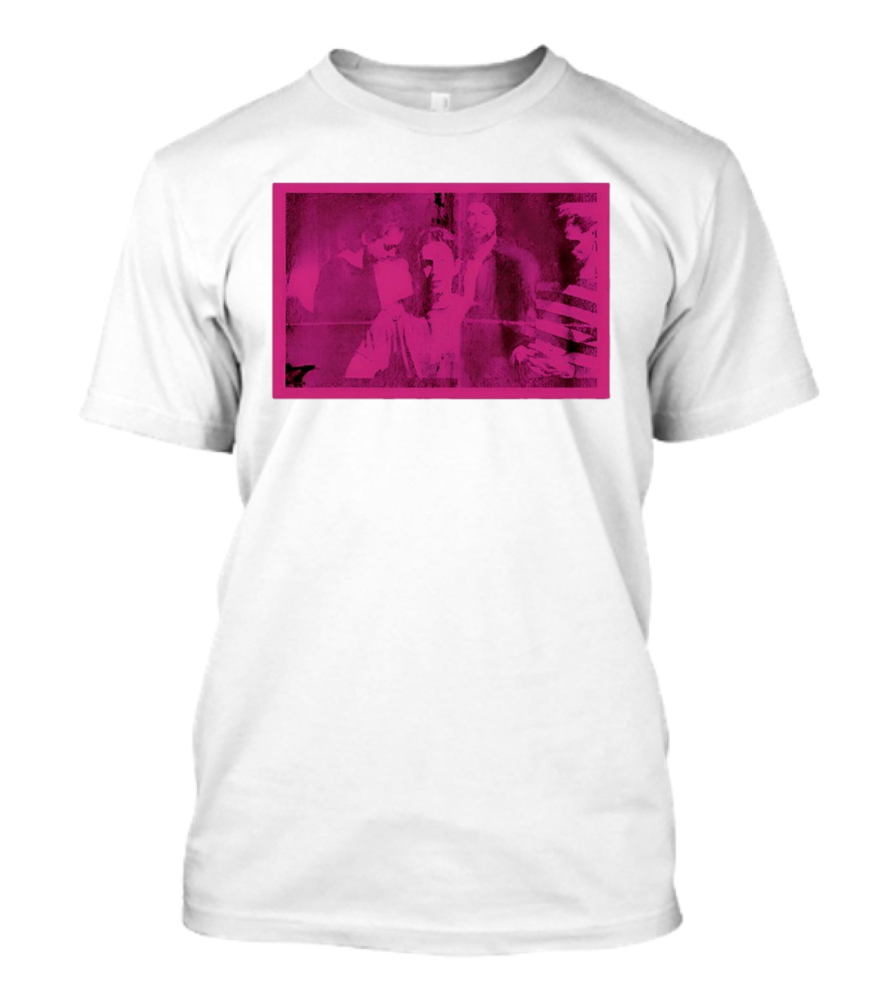 Frail State Of Mind Pink Abstract Band Collage T-Shirt
