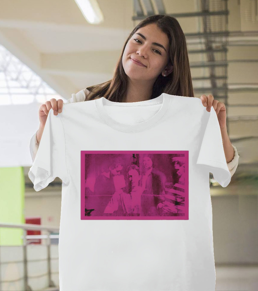 Frail State Of Mind Pink Abstract Band Collage T-Shirt