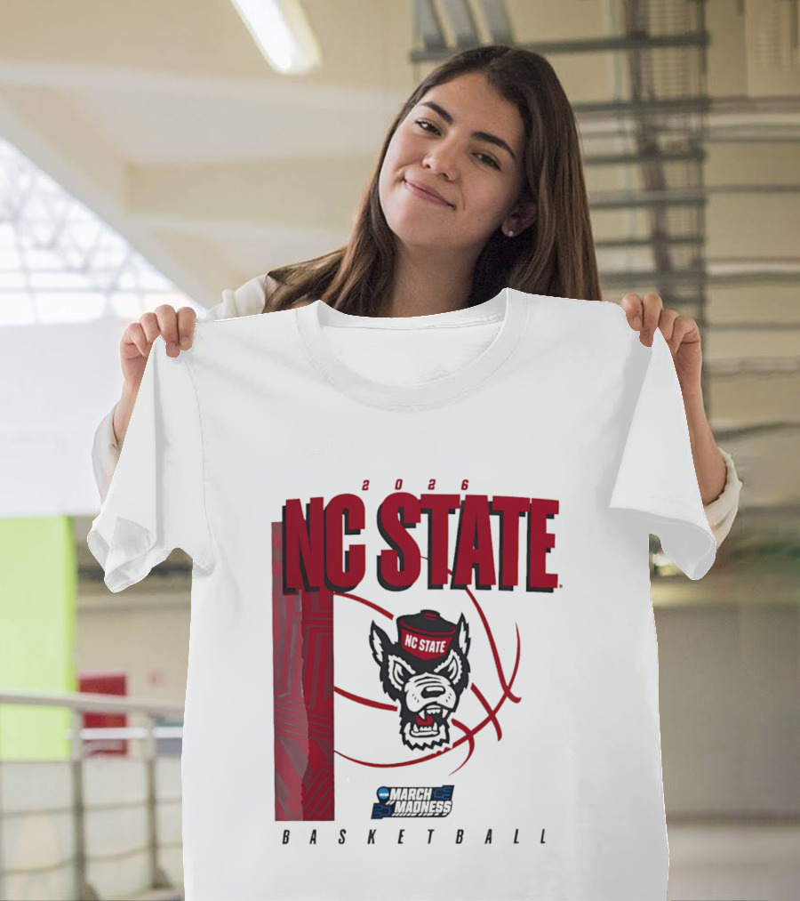 N.C. State Wolfpack 2026 March Madness Basketball T-Shirt