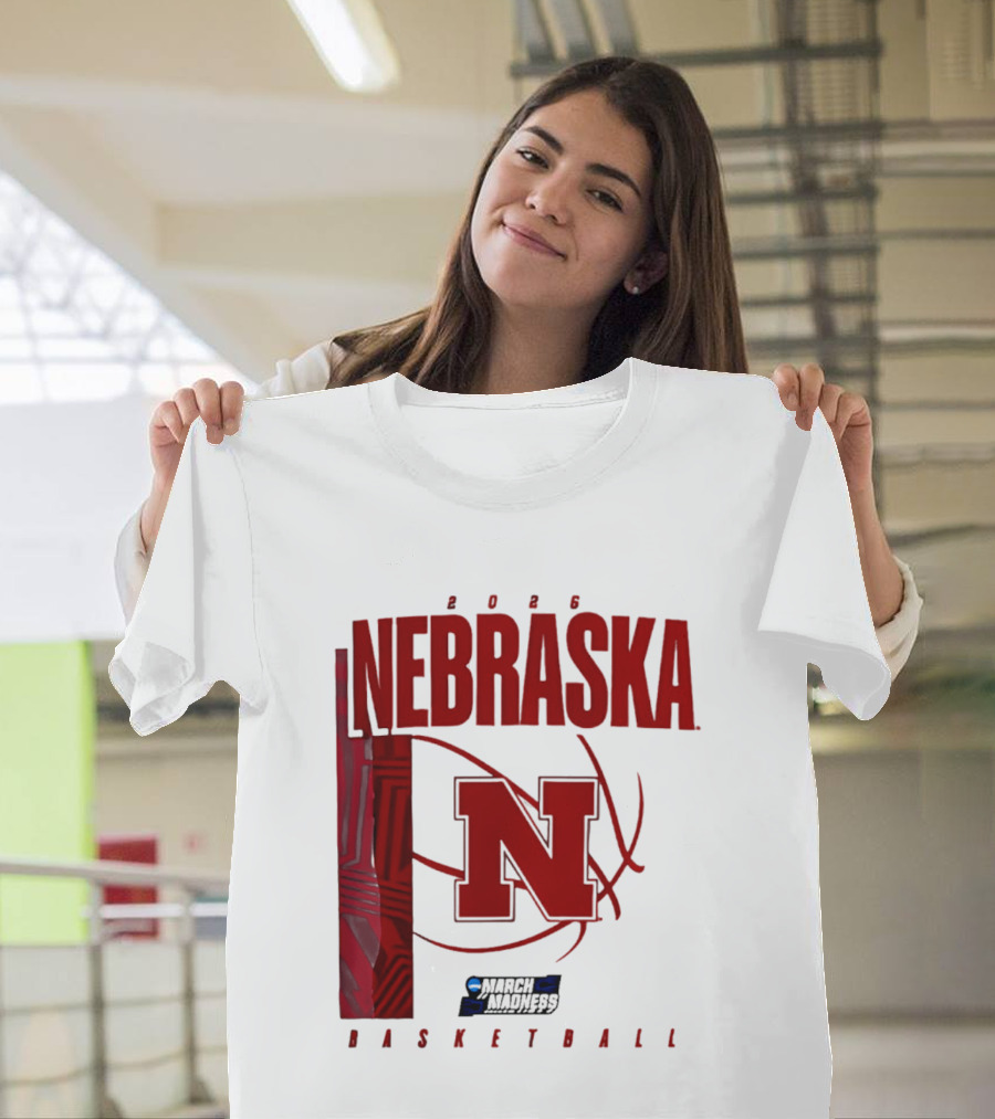 Nebraska Huskers 2026 March Madness Basketball NCAA T-Shirt