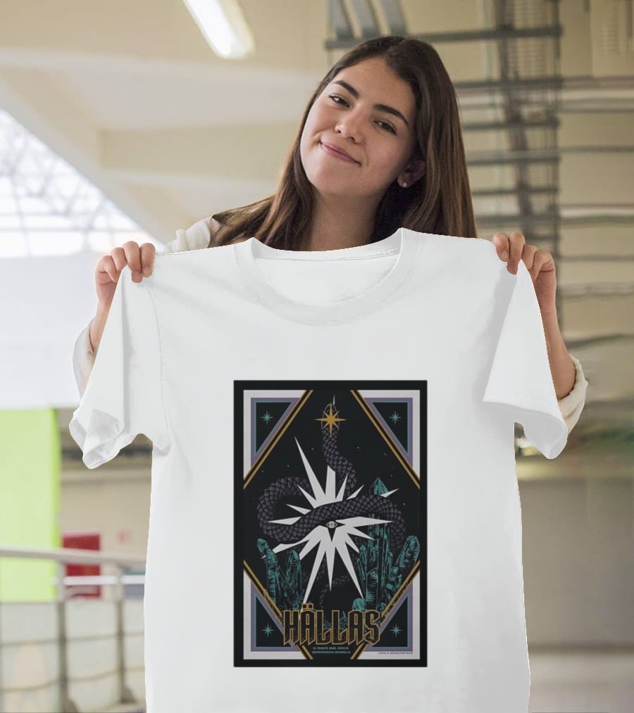 Hällas Berlin Germany Heimathafen Neukölln Tour March 21 2026 Star Snake Eye Crystals T-Shirt