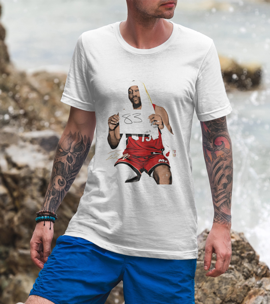 Bam 83 Miami Heat Bam Adebayo 13 Player Collage T-Shirt
