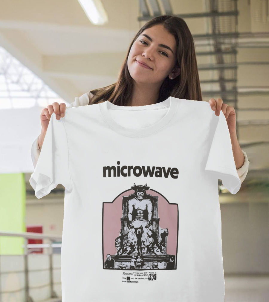 Cow On Throne Microwave Let's Play Marshall Law Magazine T-Shirt