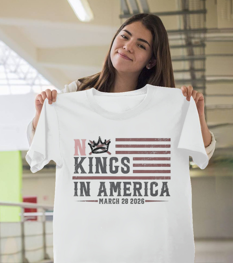 No Kings In America Crown March 28 2026 T-Shirt