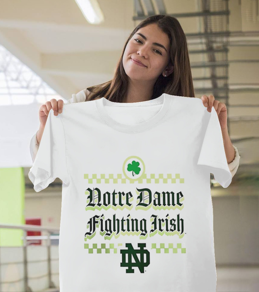 Notre Dame Fighting Irish ND Clover St Patrick's Day T-Shirt