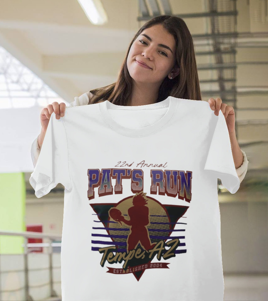 22nd Annual Pat's Run Tempe AZ Football Legacy Established 2004 T-Shirt
