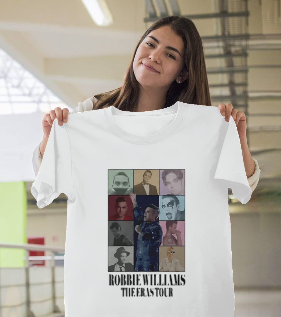 Robbie Williams The Eras Tour Collage Style Portraits T-Shirt