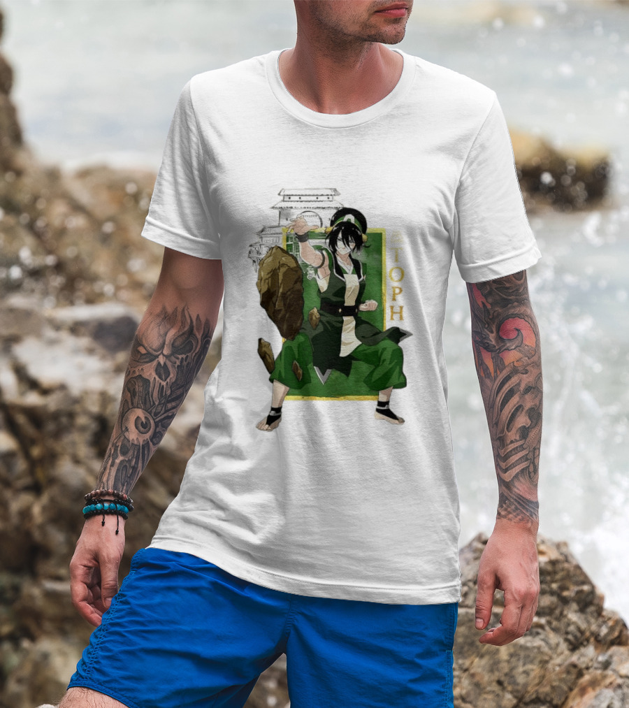 Toph Beifong Earthbending Avatar Character Art With Ba Sing Se T-Shirt