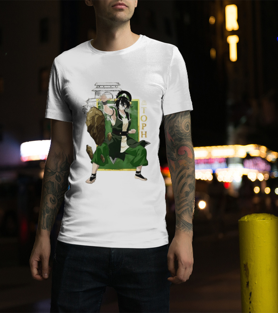 Toph Beifong Earthbending Avatar Character Art With Ba Sing Se T-Shirt