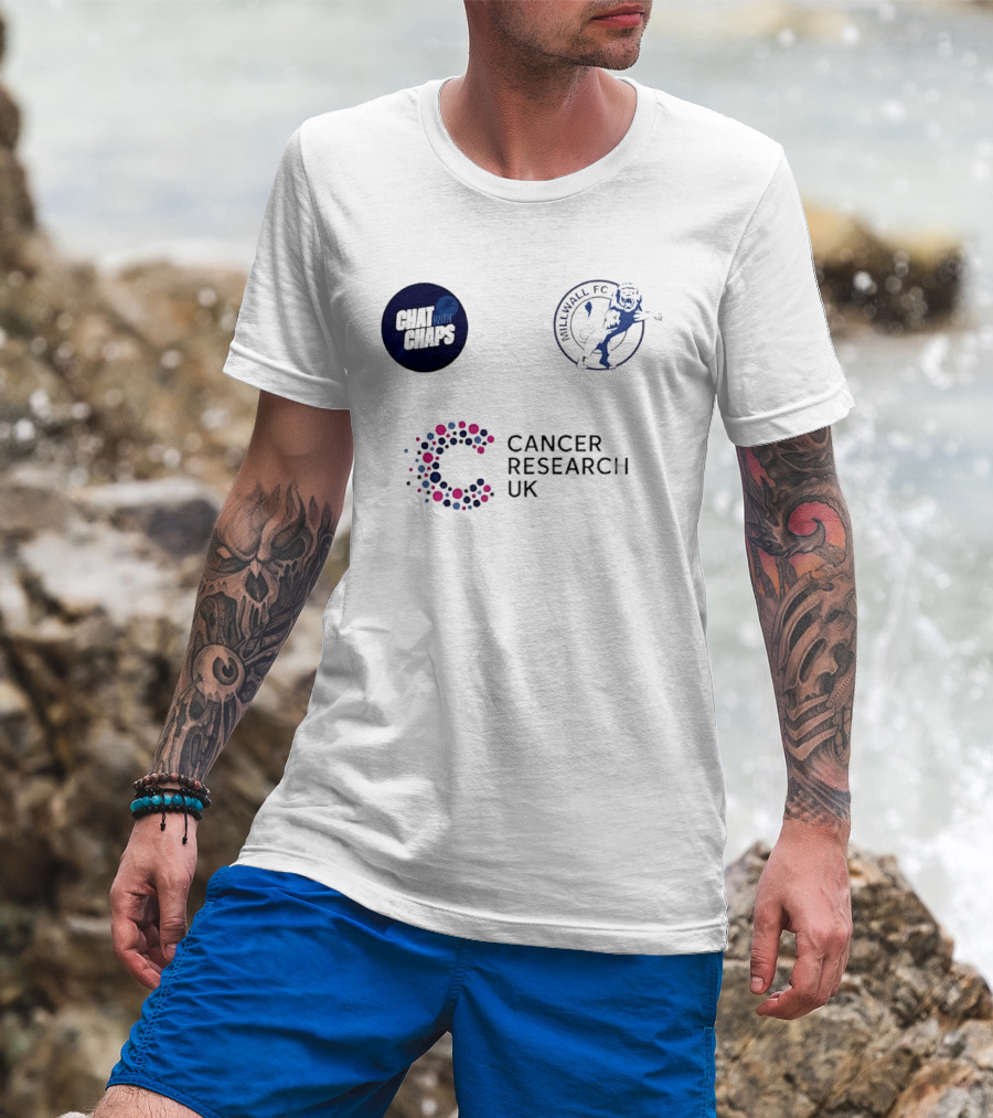 Chat With Chaps Millwall FC Cancer Research UK Collaboration T-Shirt