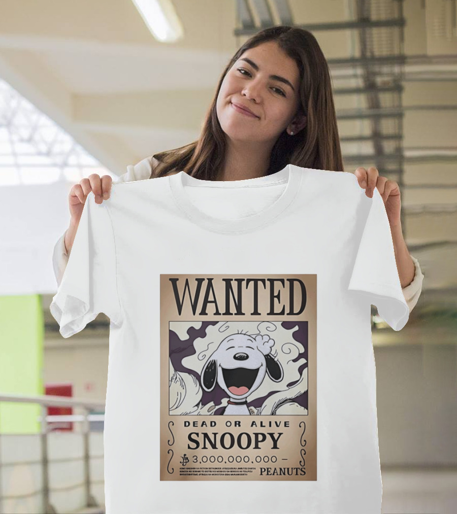 Wanted Dead Or Alive Snoopy Peanuts 3 Billion Bounty T-Shirt