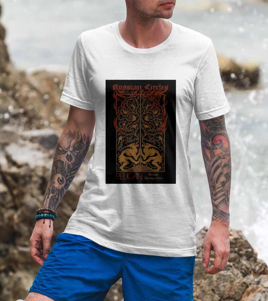 Russian Circles Pelican Europe Spring 2026 Tour Fantasy Artistry T-Shirt