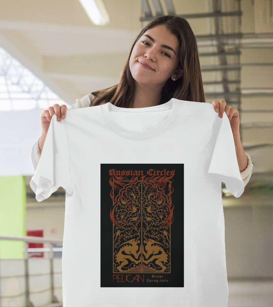 Russian Circles Pelican Europe Spring 2026 Tour Fantasy Artistry T-Shirt
