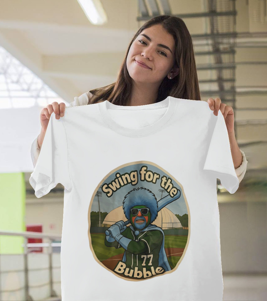 Swing For The Bubble 77 Tulane Green Wave Baseball T-Shirt