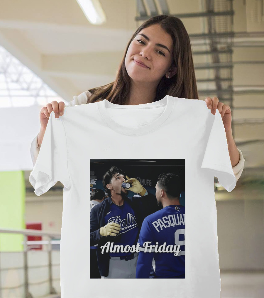 Italy World Baseball Classic Espresso Shot Almost Friday Pasquale T-Shirt