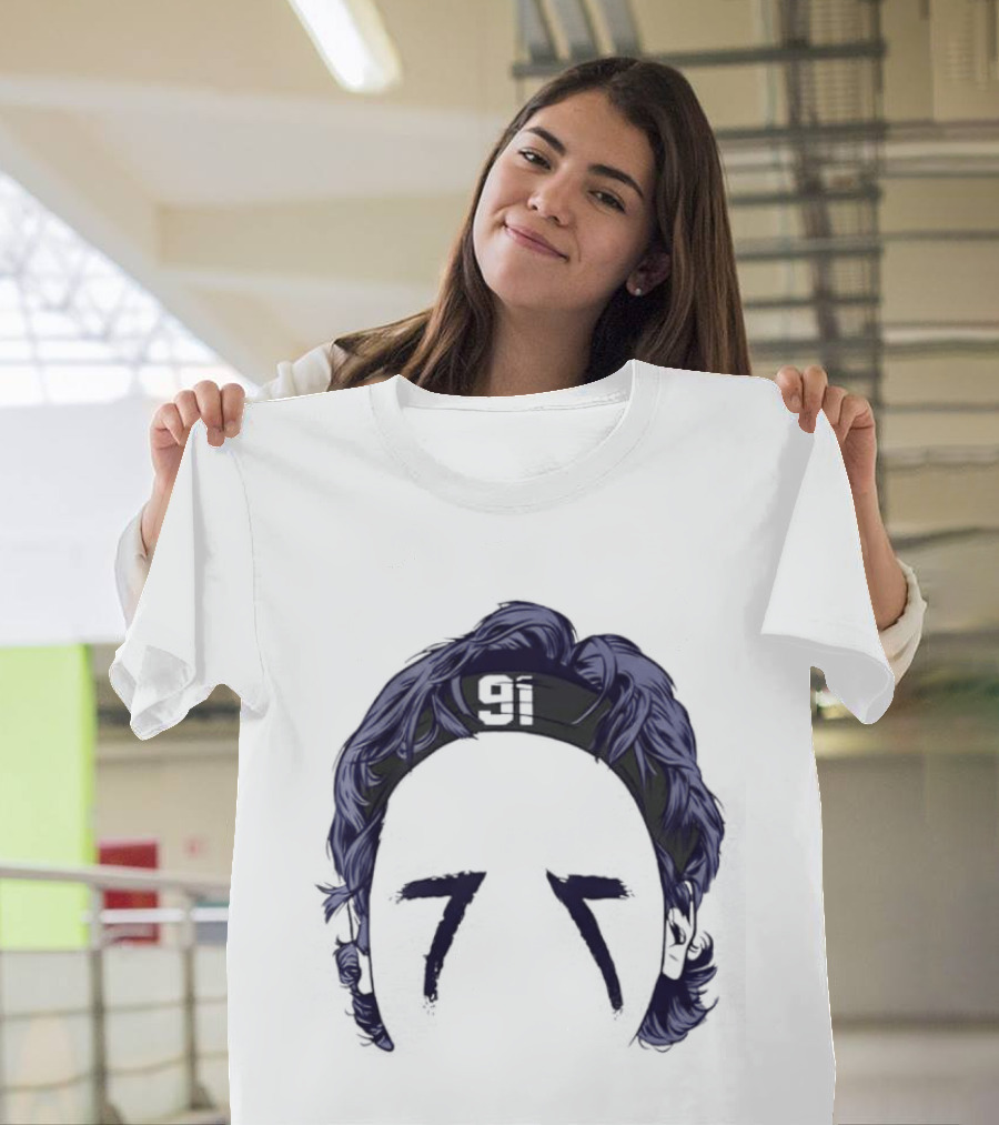 91 Headband Purple Hair Eye Black T-Shirt