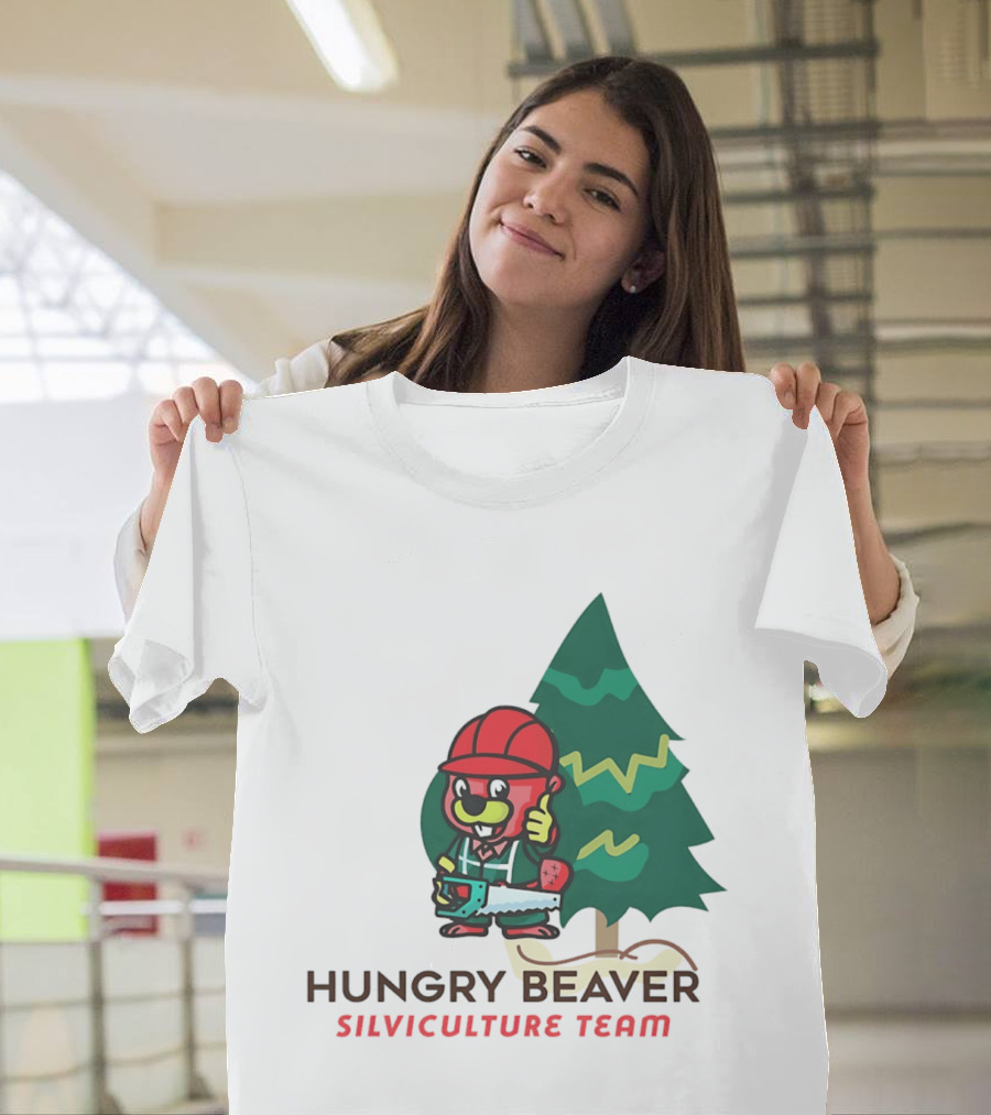 Hungry Beaver Silviculture Team Chainsaw And Tree T-Shirt