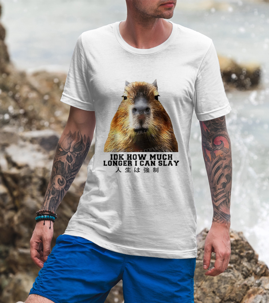 Capybara Idk How Much Longer I Can Slay T-Shirt