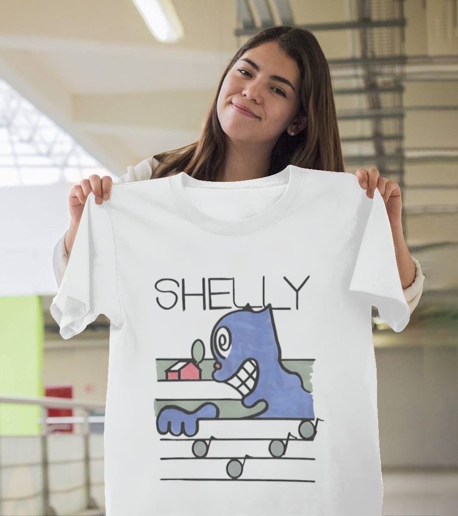 Shelly Cartoon Character With House And Music Notes T-Shirt