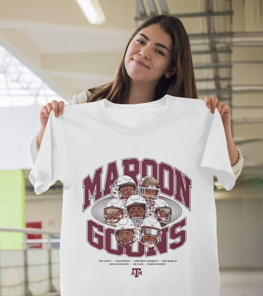 Texas A&M Maroon Goons Football NCAA Team Caricature T-Shirt