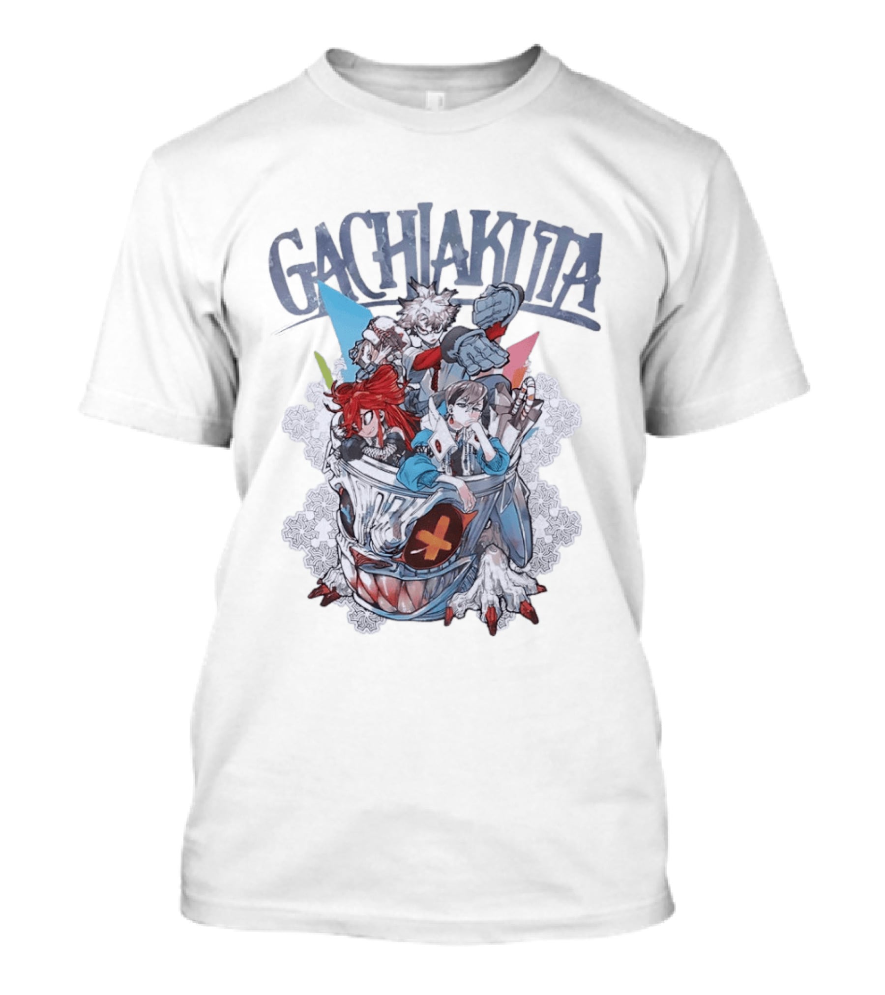 Gachiakuta Manga Characters In Trash Can T-Shirt
