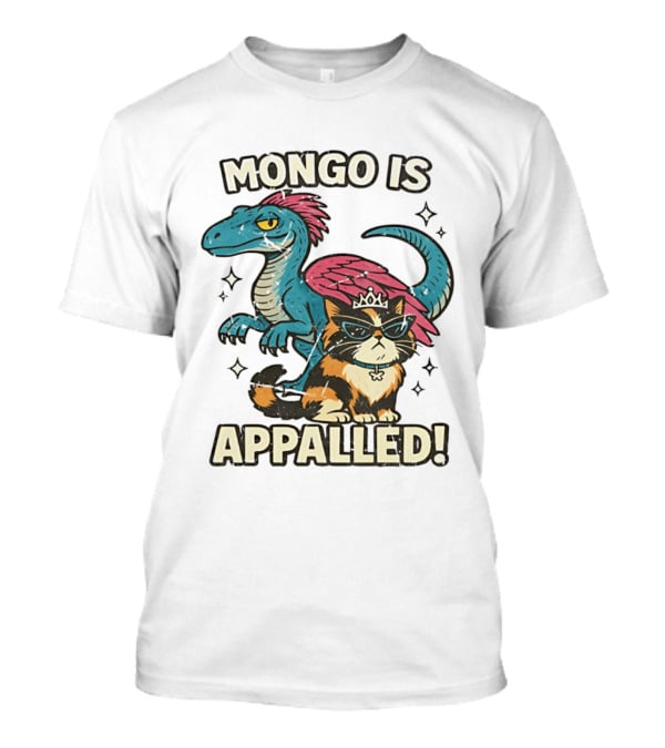 Mongo Is Appalled Dungeon Crawler Carl Dinosaur And Cat T-Shirt