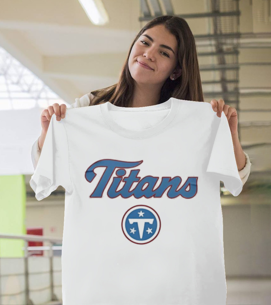 Titans Stars Logo Three Stars Blue T-Shirt