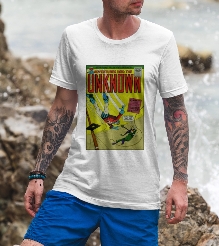 Adventures Into The Unknown Gripping Tales Of Suspense Nemesis Ghost That Lived 1960s Comic Vintage Cover T-Shirt