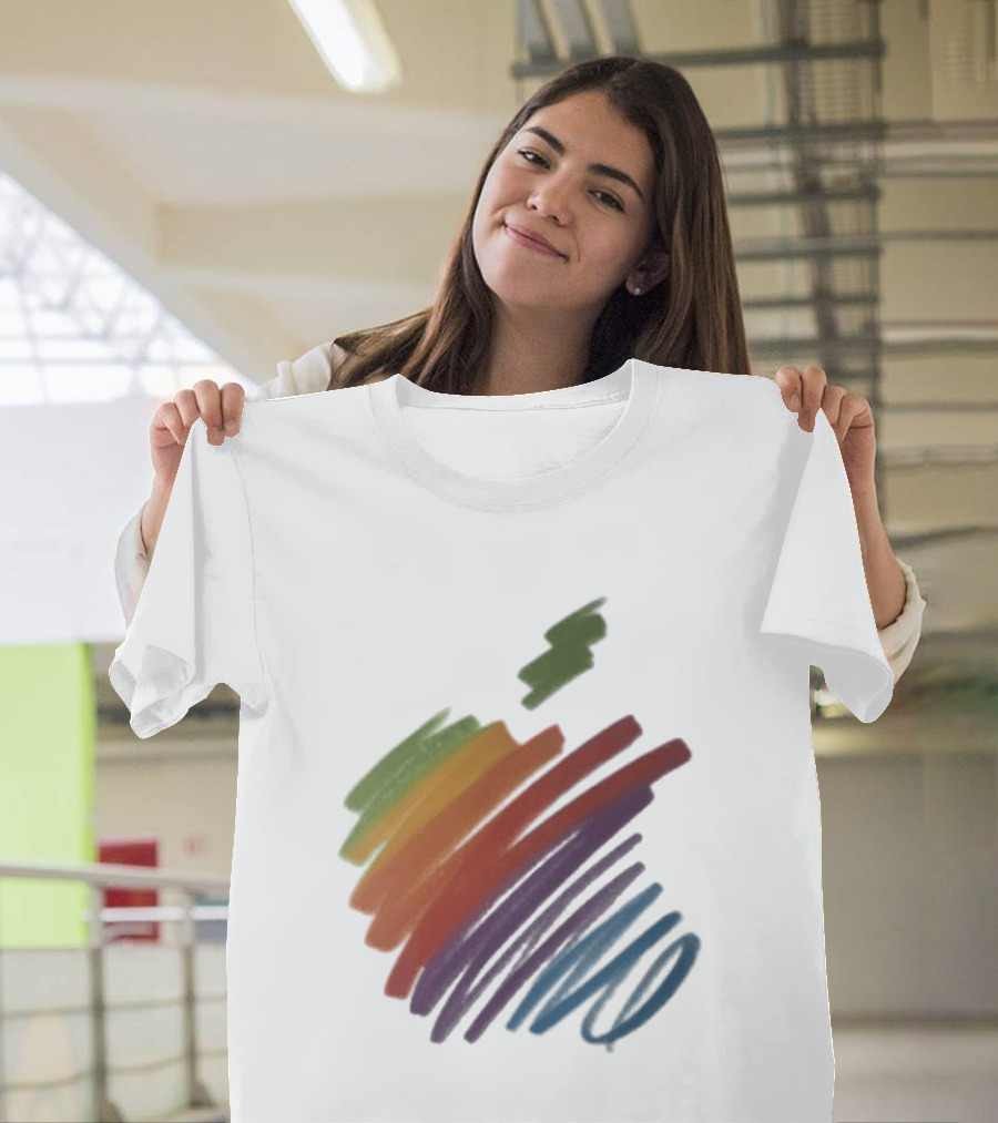 Apple 50th Anniversary Rainbow Logo Classic Multicolor 2026 T-Shirt