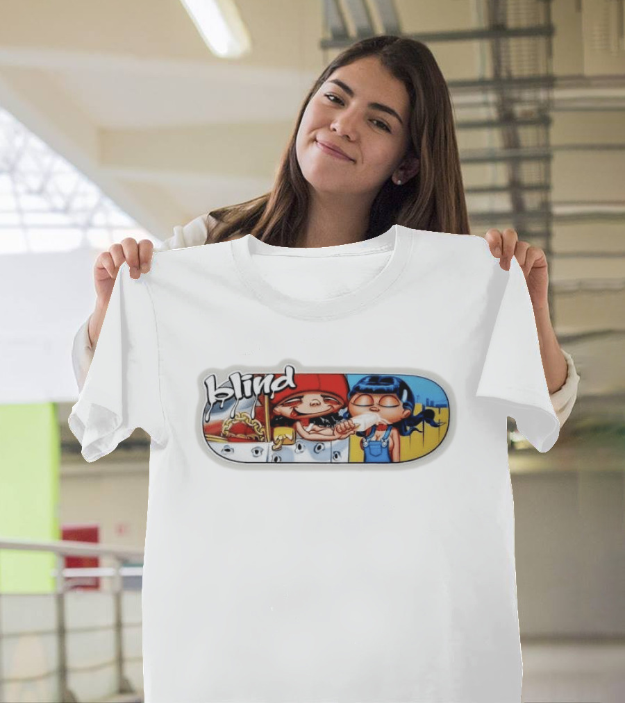 Blind Skateboards Cartoon Kids Eating Ice Cream T-Shirt