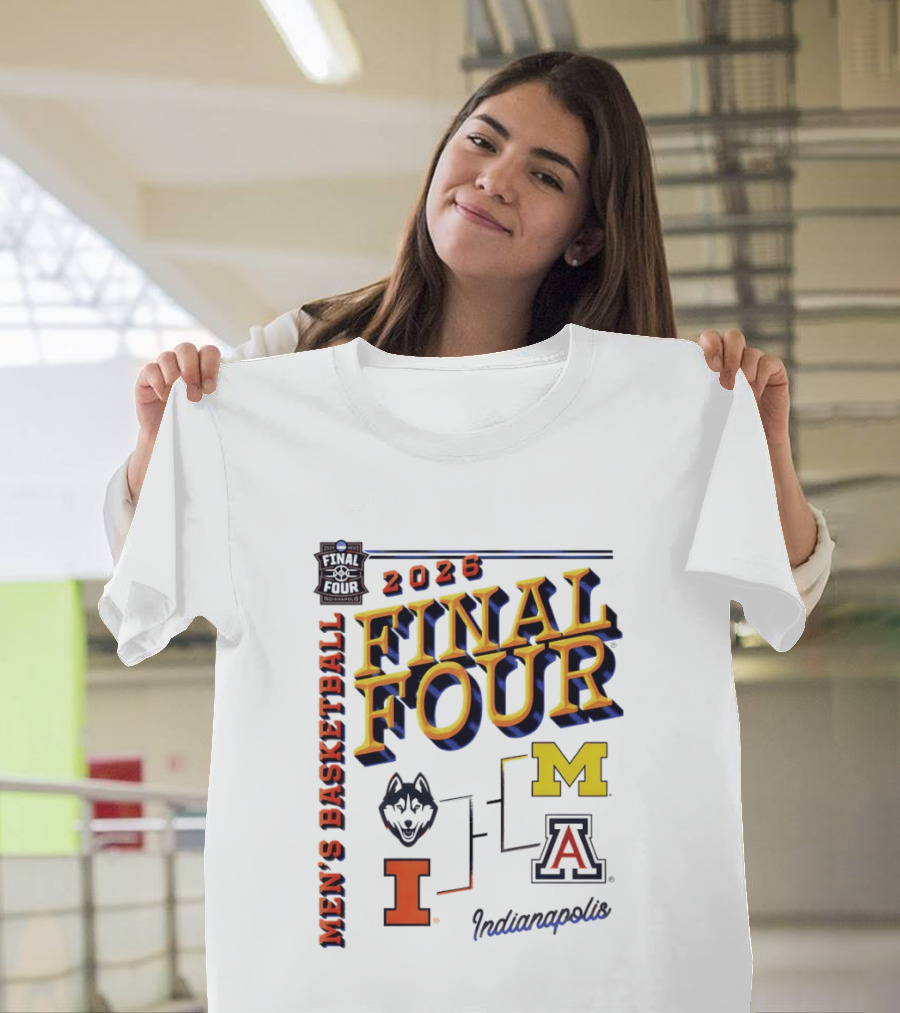 2026 Final Four Indianapolis Men's Basketball Illinois Huskies Michigan Arizona T-Shirt
