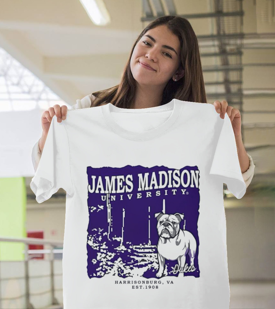 James Madison University Dukes Harrisonburg VA Est 1908 Bulldog T-Shirt