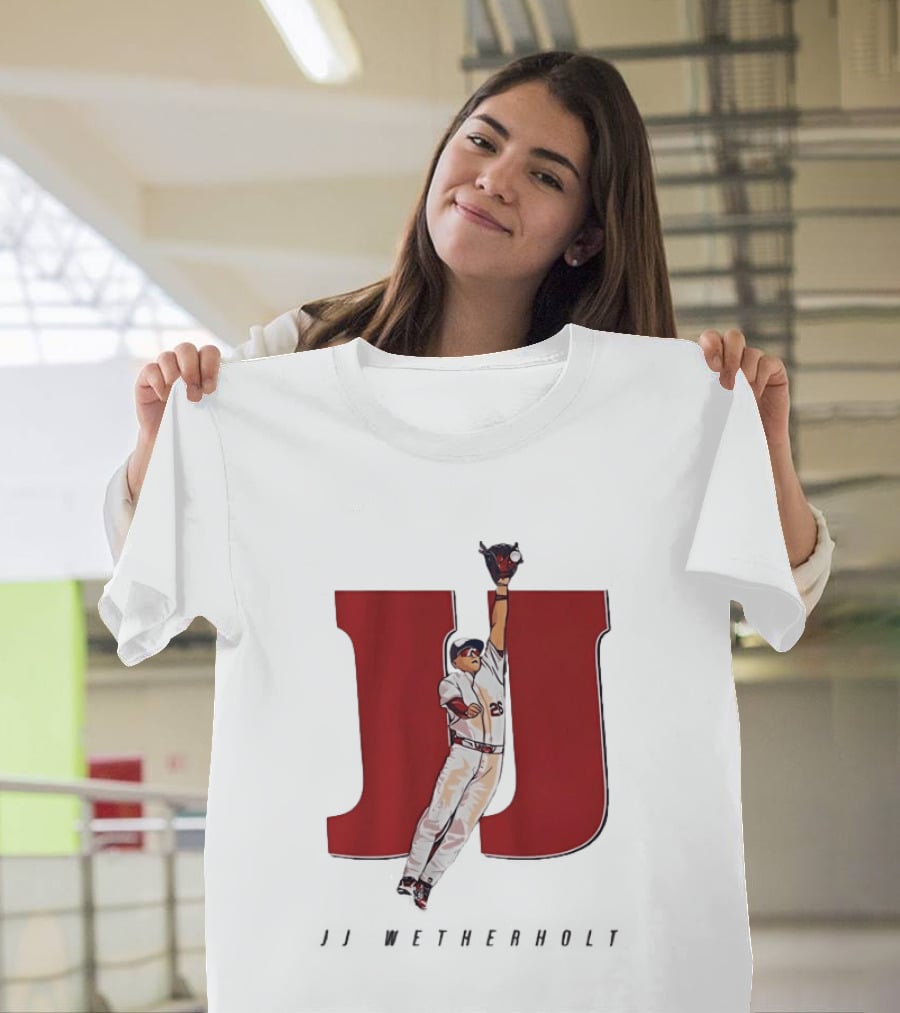 JJ Wetherholt St Louis Cardinals Mad Hops Baseball Player Jumping Action T-Shirt