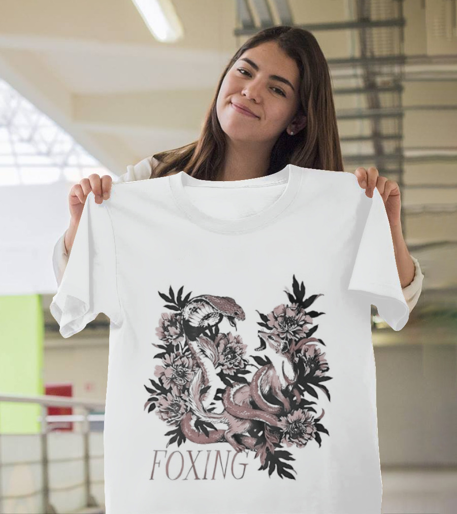 Foxing Snake And Fox Floral T-Shirt