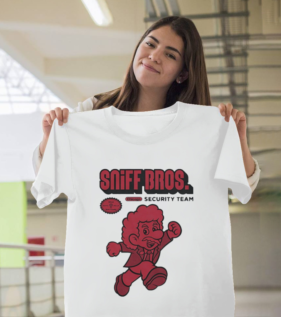 Sniff Bros Chicago Security Team Retro Style Character Official Quality Seal T-Shirt