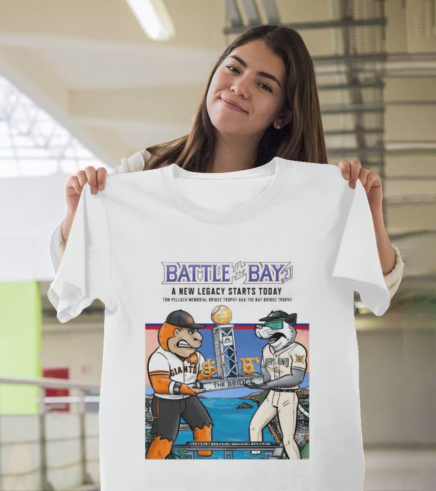 Battle Of The Bay Oakland Ballers Giants New Legacy Series The Bridge T-Shirt