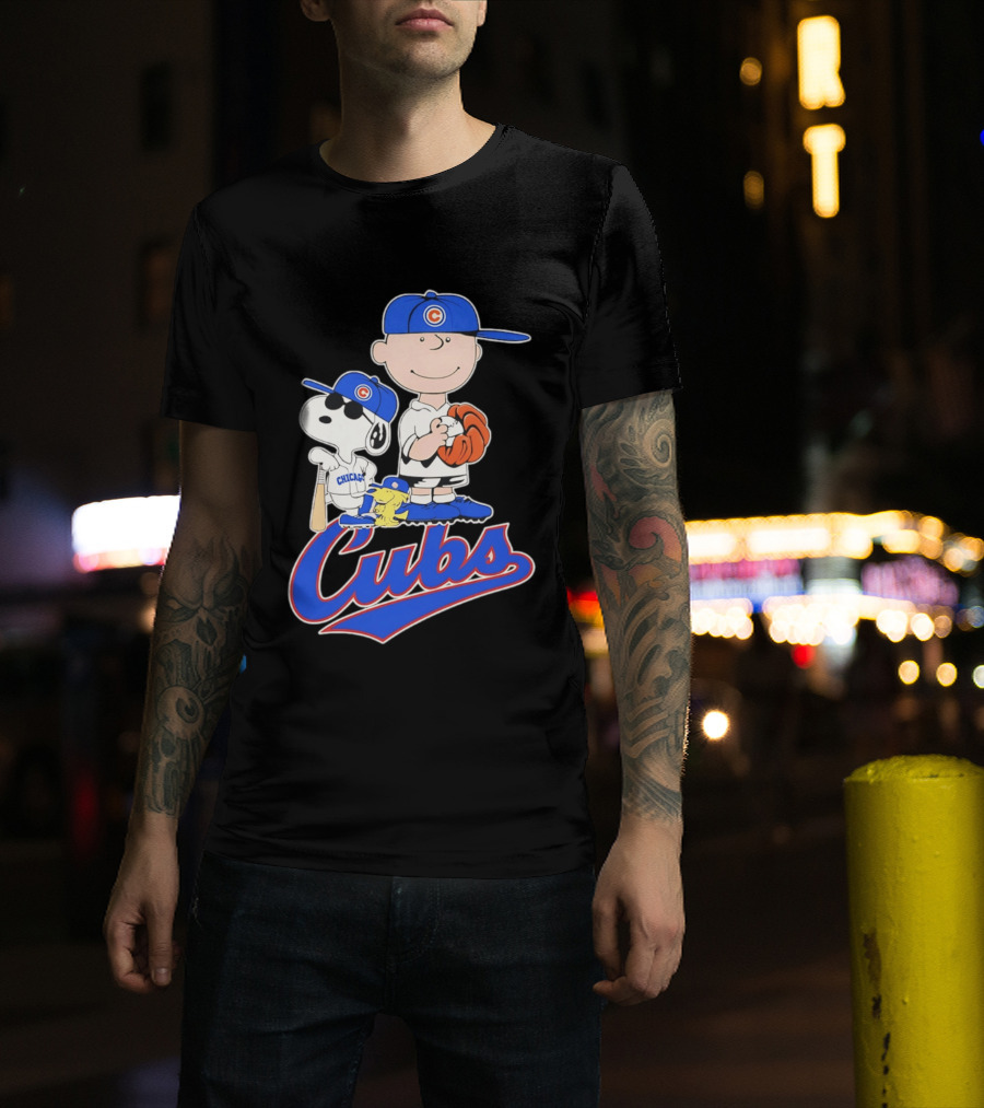 Peanuts Snoopy Woodstock Charlie Brown Chicago Cubs Baseball MLB 2026 T-Shirt