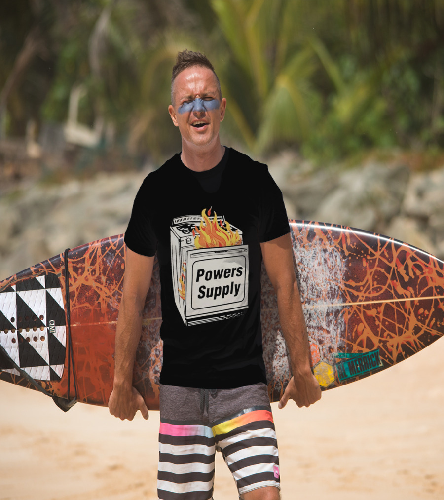 Burning Powers Supply Flaming Stove T-Shirt