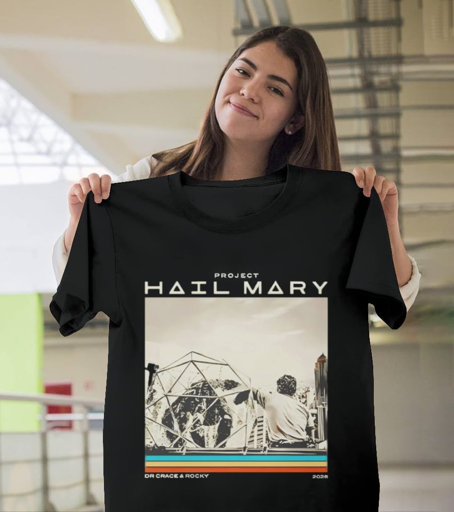 Hail Mary Geodesic Dome Space Scene T-Shirt