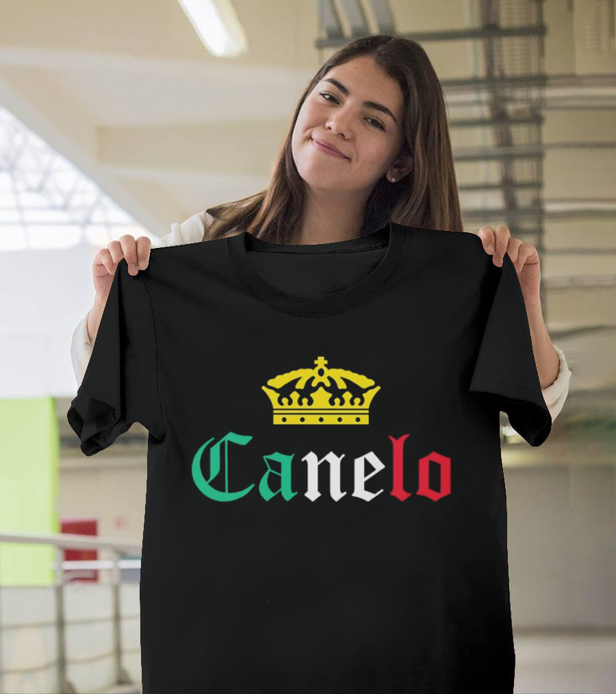 Canelo Crown Mexican Flag Colors Boxing Champion T-Shirt