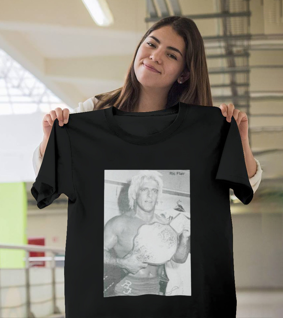 Ric Flair The Nature Boy Championship Belt Vintage Photo T-Shirt