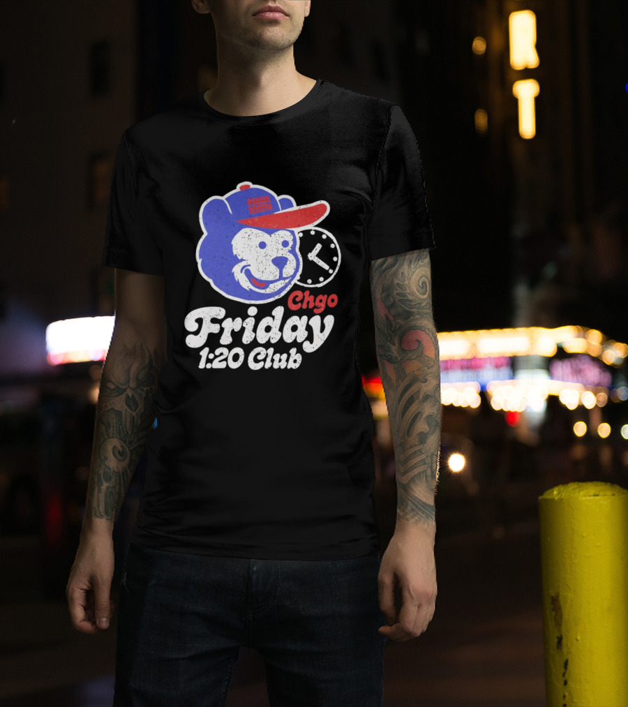 CHGO Friday 1 20 Club Bear Cubs Logo Vintage Cap T-Shirt