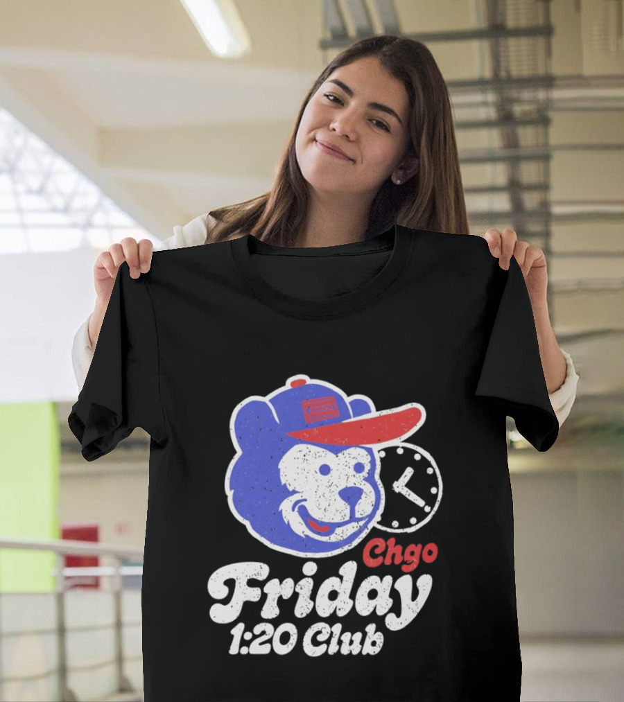 CHGO Friday 1 20 Club Bear Cubs Logo Vintage Cap T-Shirt