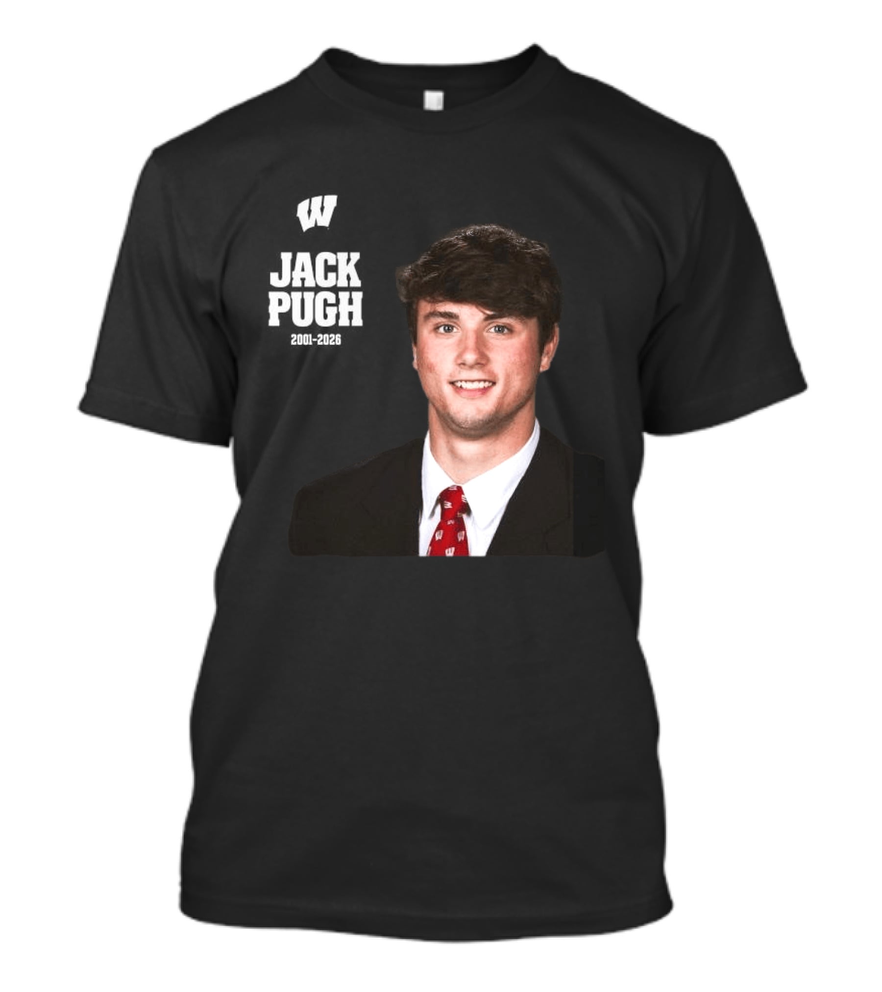 Wisconsin Badgers Football Jack Pugh 2001 2026 T-Shirt