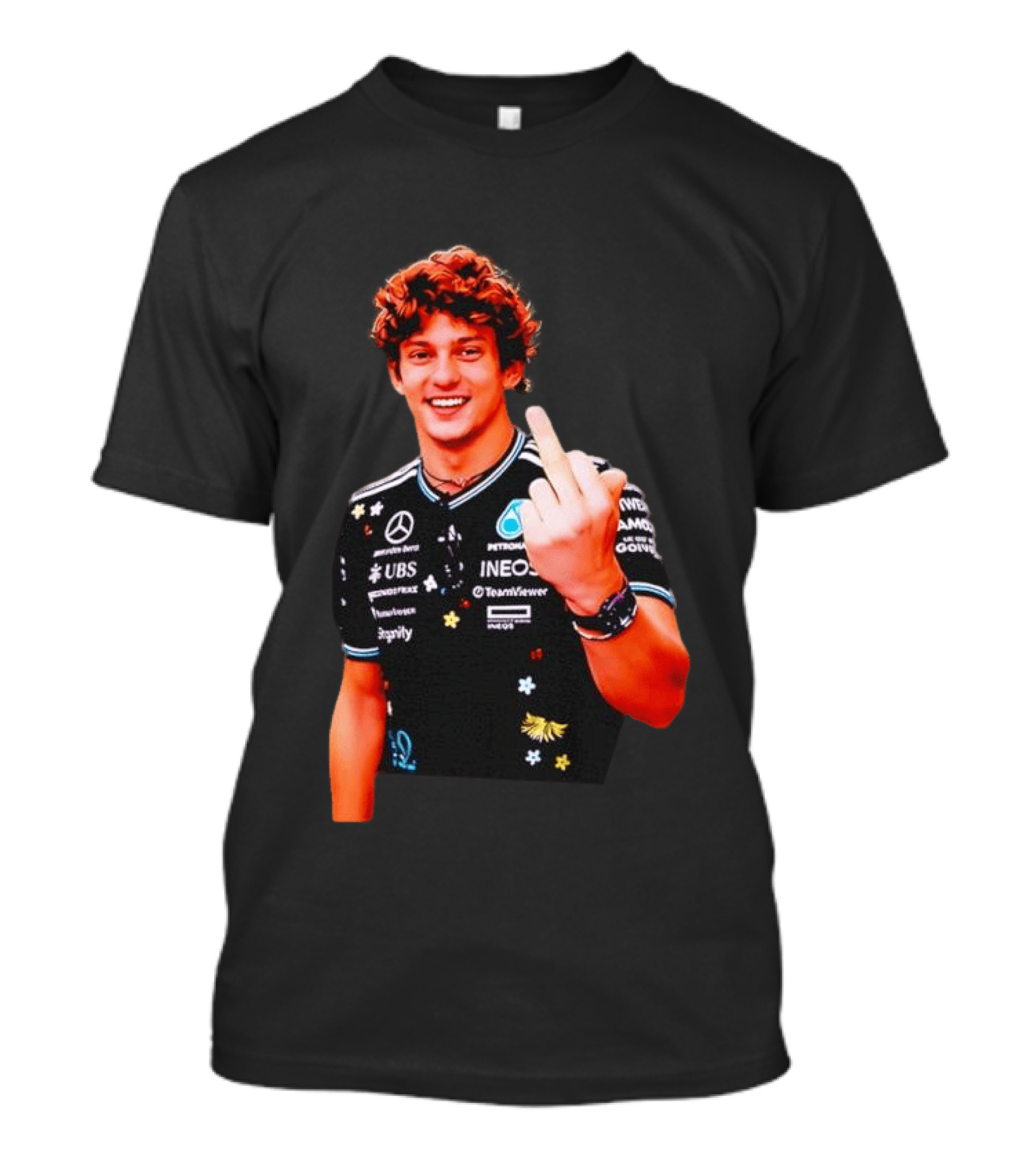 Kimi Antonelli F1 Racer Gesture Ineos Mercedes Team Viewer Racing T-Shirt